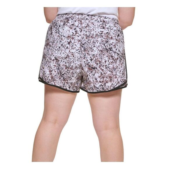 Calvin Klein PF2X8786 Women's Plus Sz 2XL Beige Printed Pull-On Running Shorts - Picture 9 of 9
